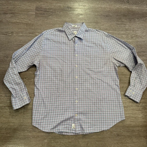 Peter Millar Shirt Mens Extra Large Plaid Casual Golf Adult Preppy‎ Classiccore - Picture 1 of 11